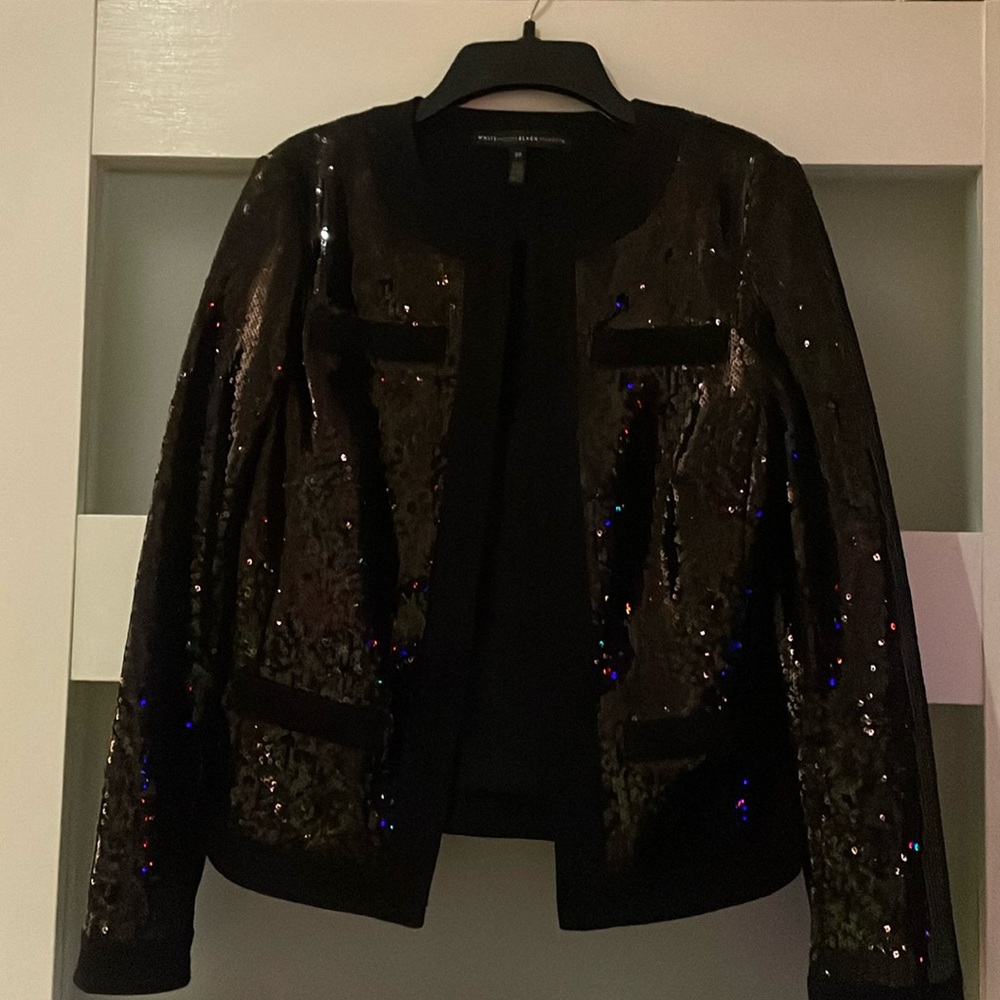 White house black market sequined embellish stylist jacket 00